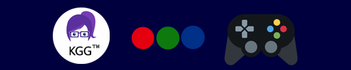 Logo de Kabyle Gamer Girls, 3 points (rouge, vert, bleu) et une manette.